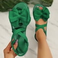 thumbnail image 1 of Flat Sandals for Women Open Toe Comfy Women's Flats Sandals for Dressy Work Daily Green 6.5, 1 of 7