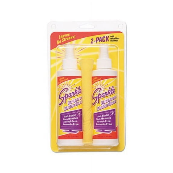 Flat Screen & Monitor Cleaner Pleasant Scent, 8 oz Bottle, 2/Pack