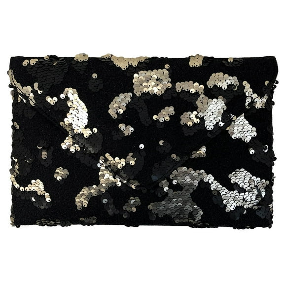 Flat Sequin Envelope Clutch