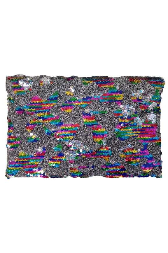 Flat Sequin Envelope Clutch