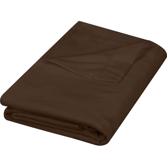 Flat Sheet - 1 Pack (Queen, Brown) - Soft Brushed Microfiber Fabric - Shrinkage & Fade Resistant Top Sheet - Easy Care Bed Sheet
