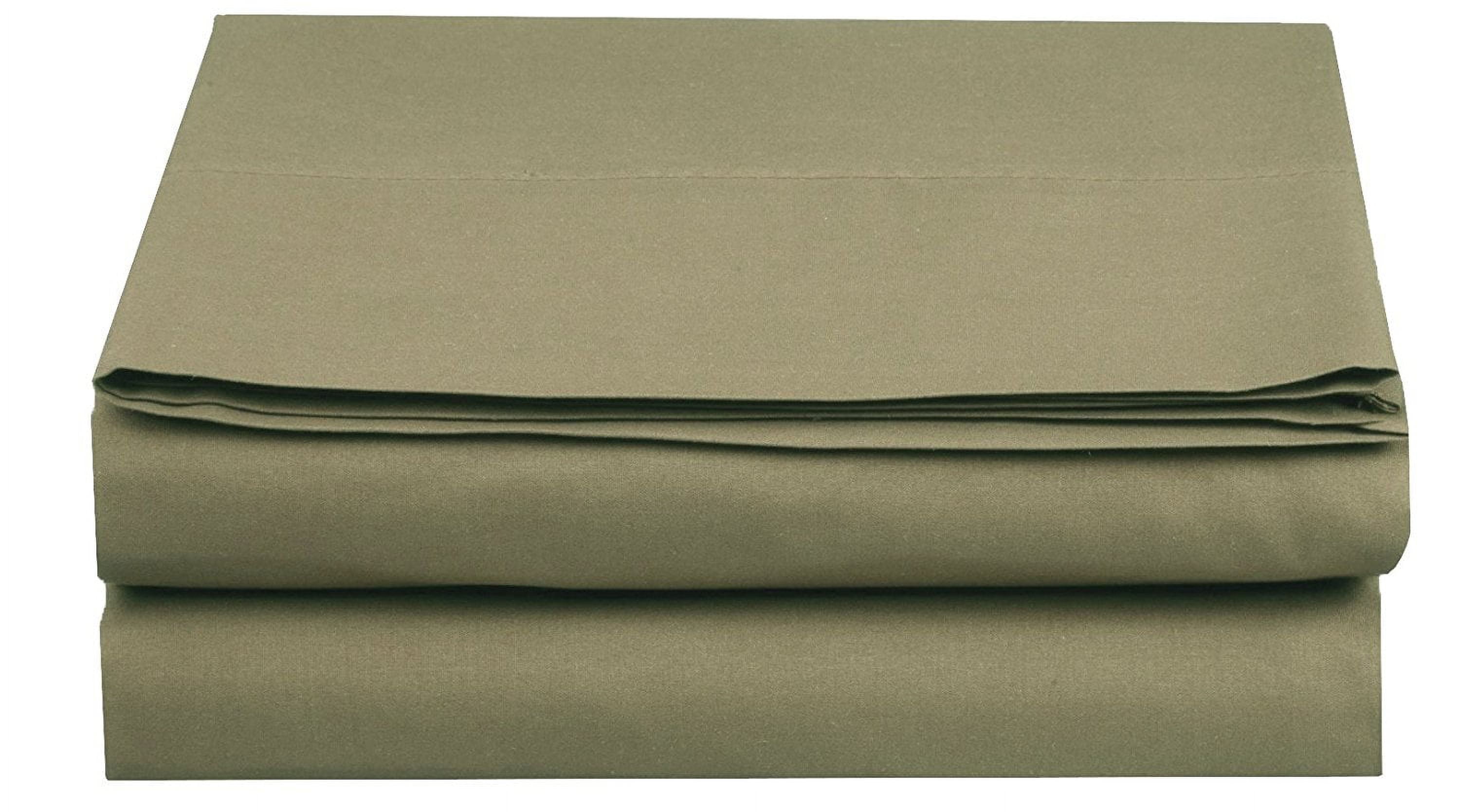 Flat Sheet - Elegant Comfort® Wrinkle 1500 Series 1-Piece Flat Sheet, Queen Size, Sage