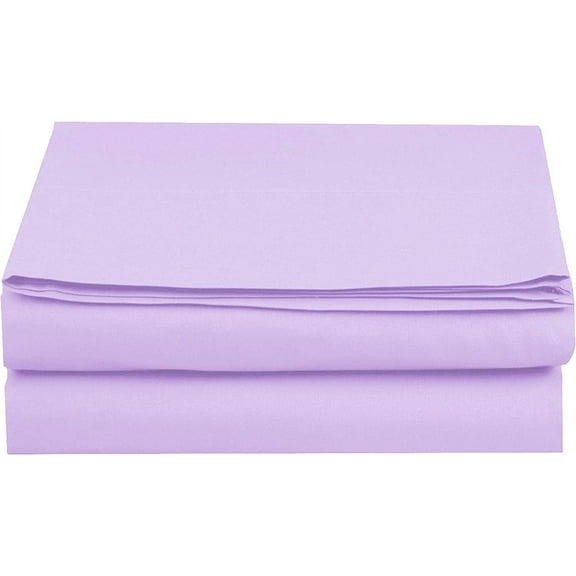 Elegant Comfort 1500 Premium Hotel Quality 1-Piece Flat Sheet, Softest Quality Microfiber - California King Lilac