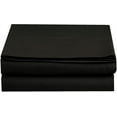 thumbnail image 1 of Elegant Comfort 1500 Premium Hotel Quality 1-Piece Flat Sheet, Softest Quality Microfiber - Full Black, 1 of 4