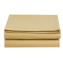 Flat Sheet ! - Set of 4 1500 TC Flat Sheet, Twin/Twin XL Size, Gold
