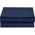 thumbnail image 1 of 1500 Series Microfiber Flat Sheet, Queen Navy Blue, 1 of 4