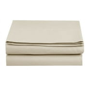 Elegant Comfort 1500 Series Soft Flat Sheet, King Size, Cream