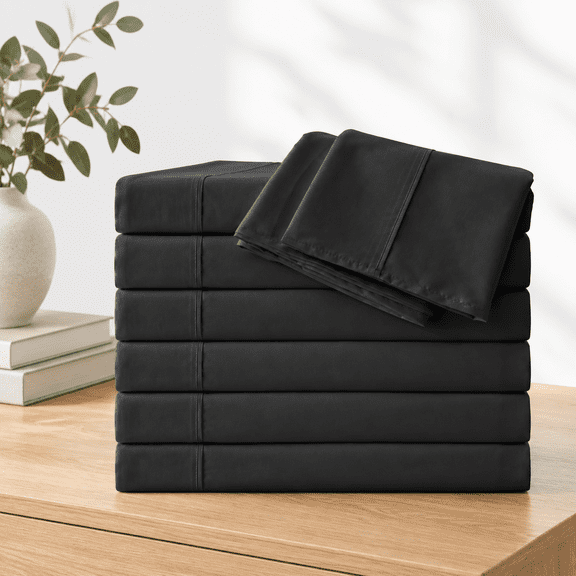 Flat Sheets Only Bulk Pack Of 6 Wholesale Bedding Black