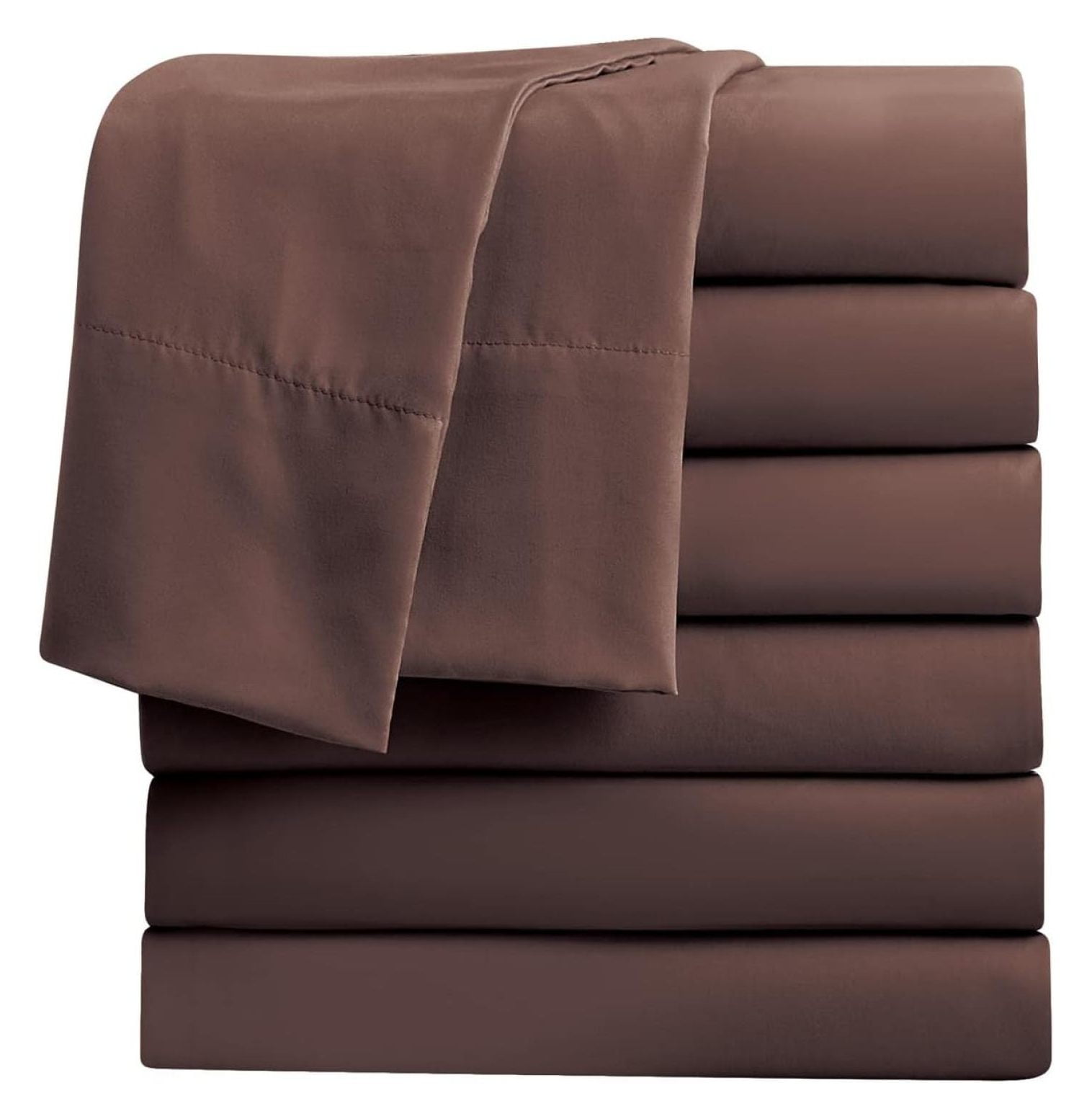 Flat Sheets , Pack of 6, Soft Microfiber Bedding Sheets for Home