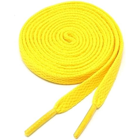 Flat Shoelaces 5/16" Wide Solid Color Strings for Athletic Sneakers Boots & Shoes - 27"-72" Length Shoe Laces