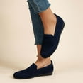 thumbnail image 1 of Flat Shoes Women Comfortable Slip on Women's Flats Wedding Ballerina Shoes Foldable Sparkly Comfort Slip on Flat Shoes Navy 9.5, 1 of 6
