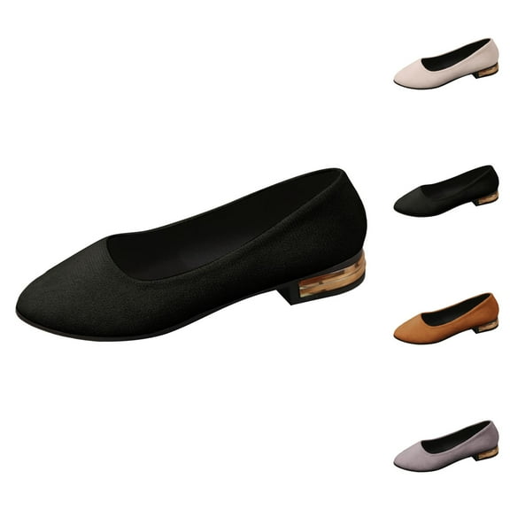 Flat Shoes for Women Slip On Comfortable Walking Ballerina Shoes Casual Shoes For Work Dating And Leisure Comfortable On Design With Closed Toe And Block Heel