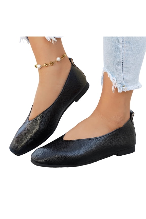 Flat Shoes for Women Slip On Comfortable Breathable Walking Ballerina Cute Ballet Flats Pumps Low Wedge Dolly Shoes One Step Easy Wear