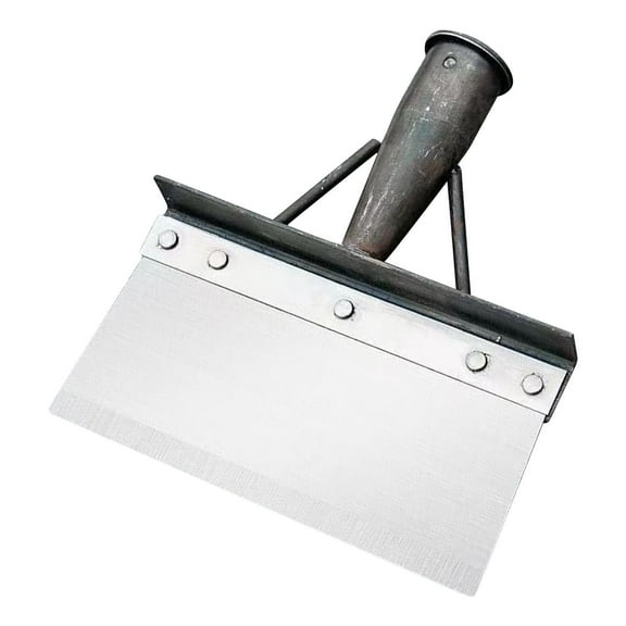 Flat Shovel,Snow Pusher Shovel,Garden Flat Shovel, Heavy Duty Multifunctional Cleaning Shovel, Metal Floor Scraper Tool for Weeding, Scraping, Ice & Snow Removal, Driveway, Sidewalk(E)