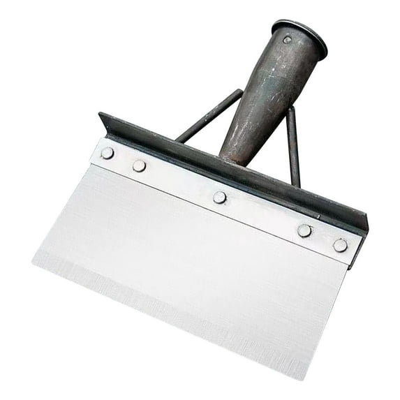 Flat Shovel,Snow Pusher Shovel,Garden Flat Shovel, Heavy Duty Multifunctional Cleaning Shovel, Metal Floor Scraper Tool for Weeding, Scraping, Ice & Snow Removal, Driveway, Sidewalk(E)