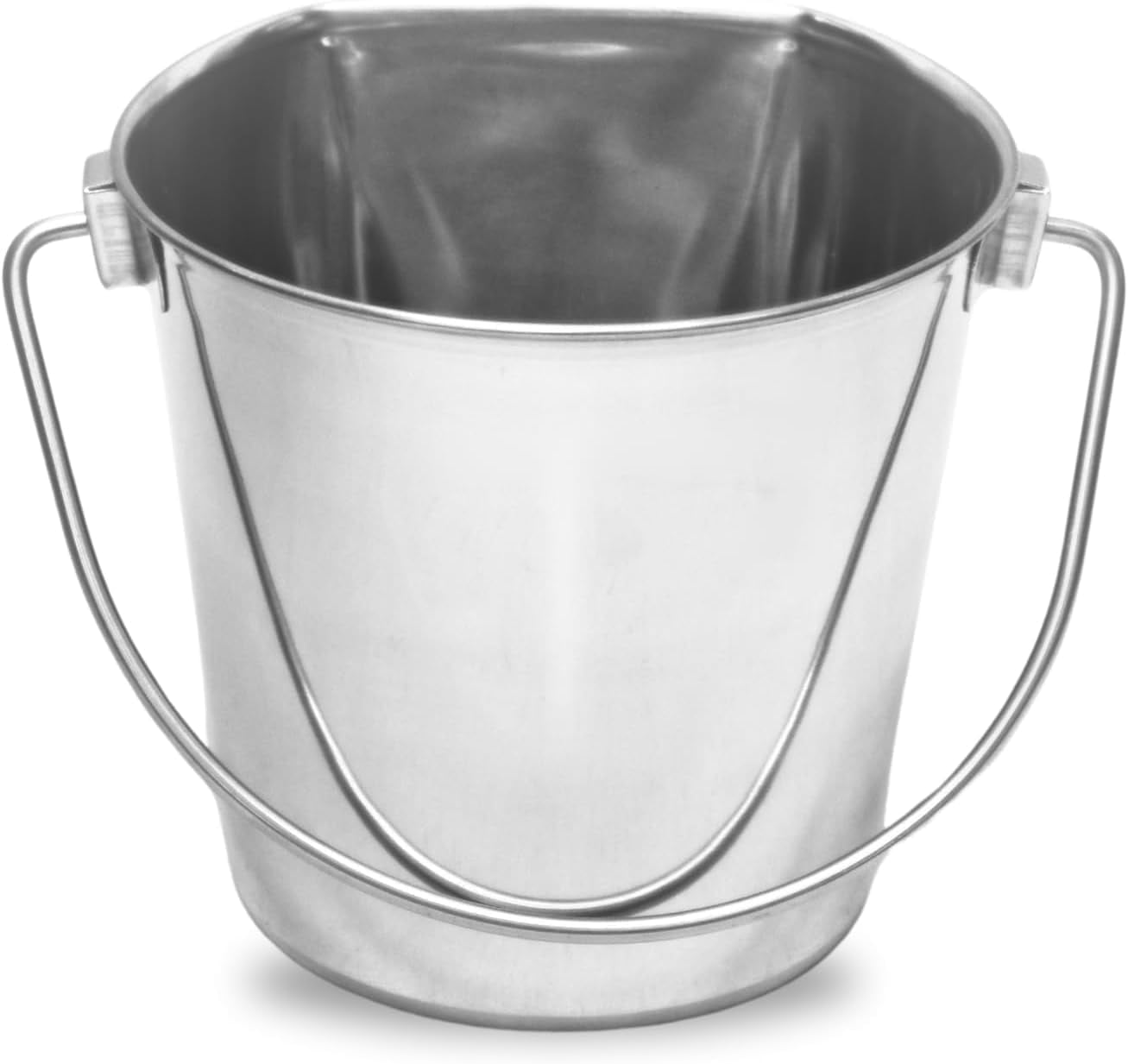 Flat Sided Stainless Steel Bucket Without Hooks - 4 Quarts - Walmart.com