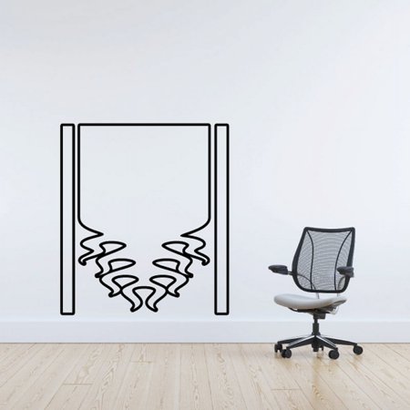 Flat Sides Bars Top Ghost Flames Car Decal - Vinyl Decal - Wall Decal - CF614 - 36 Inches