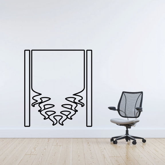 Flat Sides Bars Top Ghost Flames Car Decal - Vinyl Decal - Wall Decal - CF614 - 36 Inches