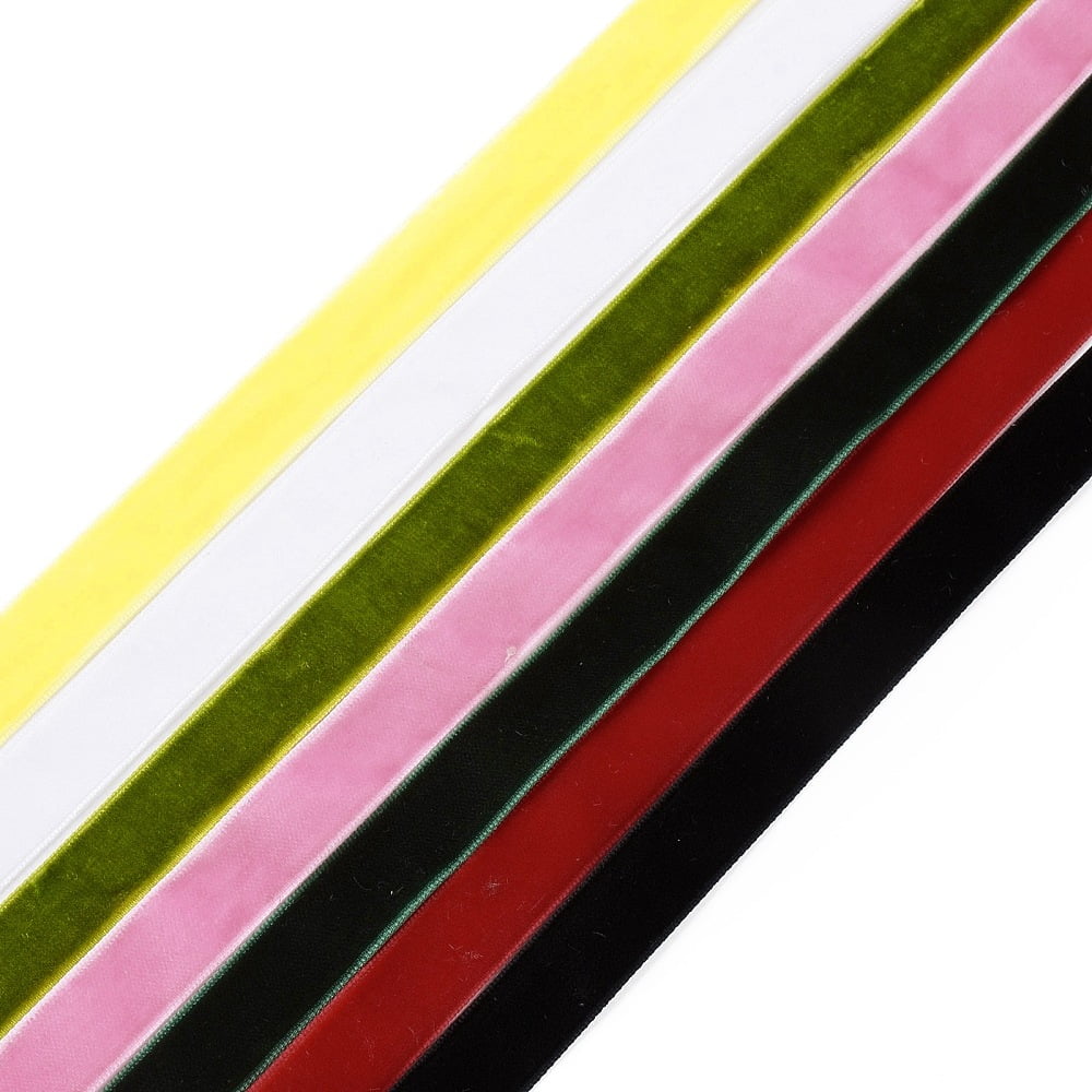 Garment Ribbon Flat Single Face Velvet Ribbon for Garment Accessories Mixed Color 5/8 ...