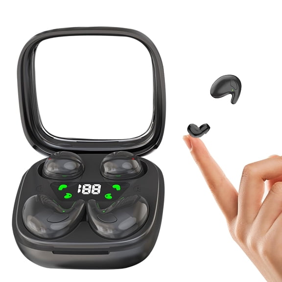 Flat Sleep Mini Invisible Small Tiny Earbuds Wireless Bluetooth Ear Buds for Sleeping Headphones Micro Smallest Discreet Sleep Earbuds Earphones for Side Sleepers, Small Ears Canals Women, Work