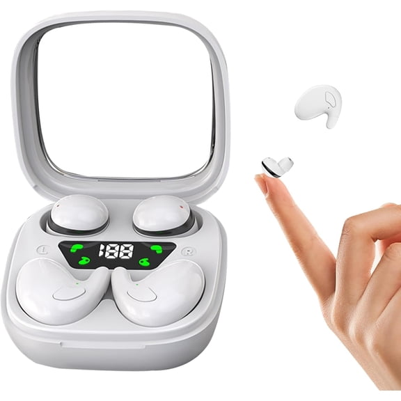 Flat Sleep Mini Invisible Small Tiny Earbuds Wireless Bluetooth Ear Buds for Sleeping Headphones Micro Smallest Discreet Sleep Earbuds Earphones for Side Sleepers, Small Ears Canals Women, Work
