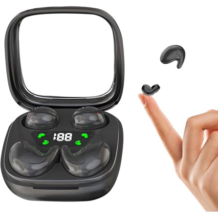 Flat Sleep Mini Invisible Small Tiny Earbuds Wireless Bluetooth Ear Buds for Sleeping Headphones Micro Smallest Discreet Sleep Earbuds Earphones for Side Sleepers, Small Ears Canals Women, Work