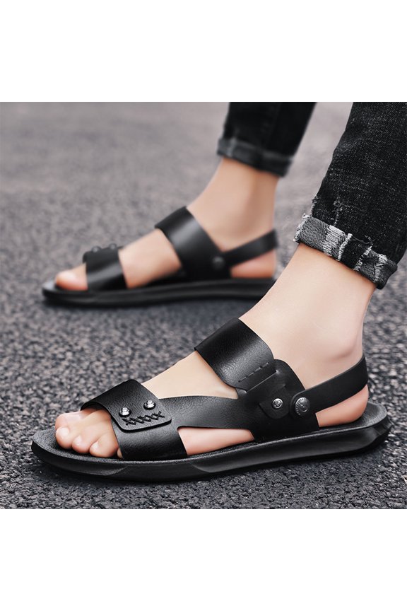 Flat Slides Sandals For Man: Comfortable Arch Support Sandal Slip On Summer Walking Sandals