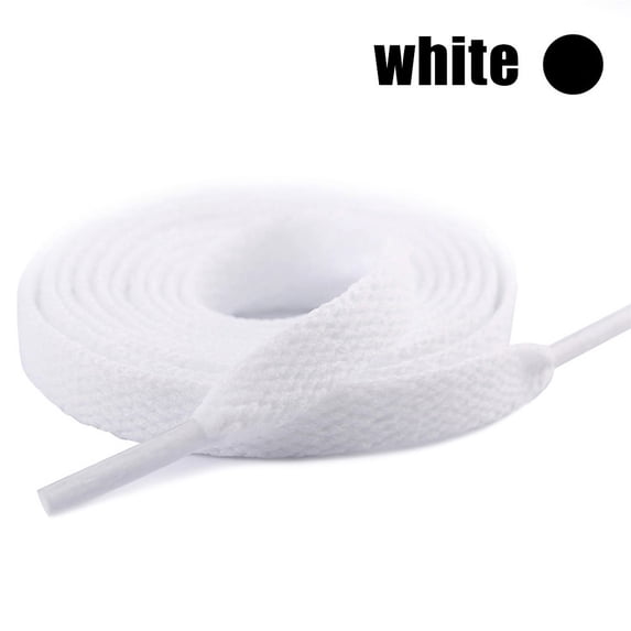 Flat Sneakers Shoe Laces,2 Pair 39 Inch Polyester Athletic Shoelaces for Sneakers,Canvas & Casual Shoes Daily Use(White)