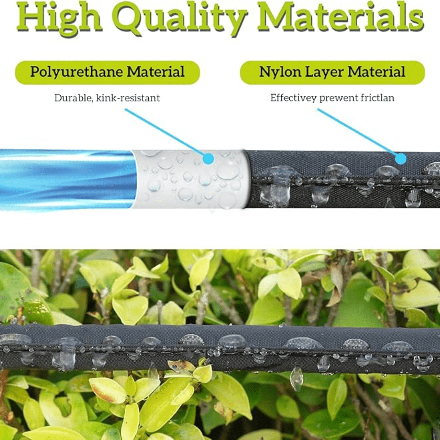 Flat Soaker Hose 100 ft for Garden Beds, 1/2'' x 50 ft 2 Pack Drip Irrigation Hoses Save Water 80% Heavy Duty for Vegetable