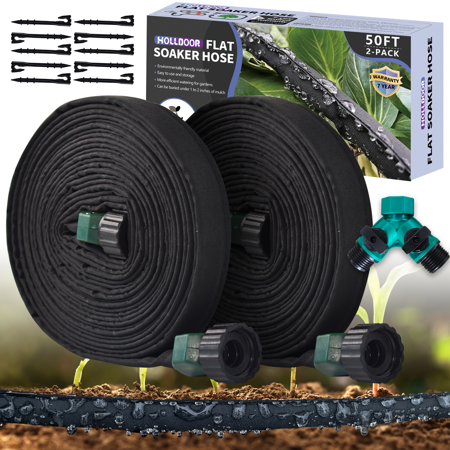 8705011001 Flat Weeper & Soaker Hose, 50Ft. Quantity 1