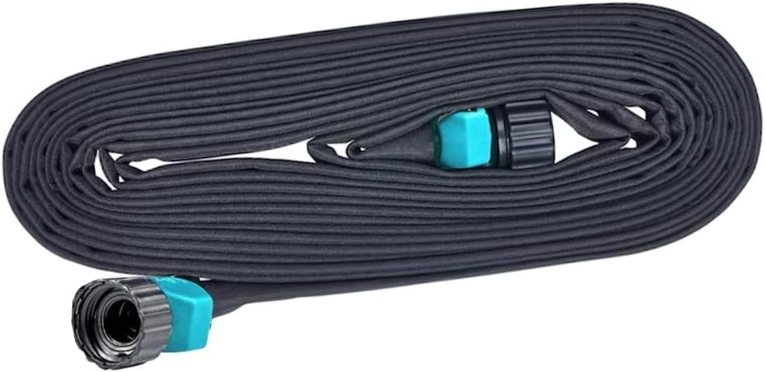 Flat Soaker Hose - Heavy Duty Double Layer Design - Saves 70% Water - Consistent Drip Throughout Hose - Leakproof Guarantee - Garden/Vegetable Safe (15 FT)
