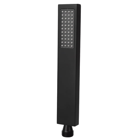 Flat Square Handheld Full Copper Shower Head G1/2, Matte Black