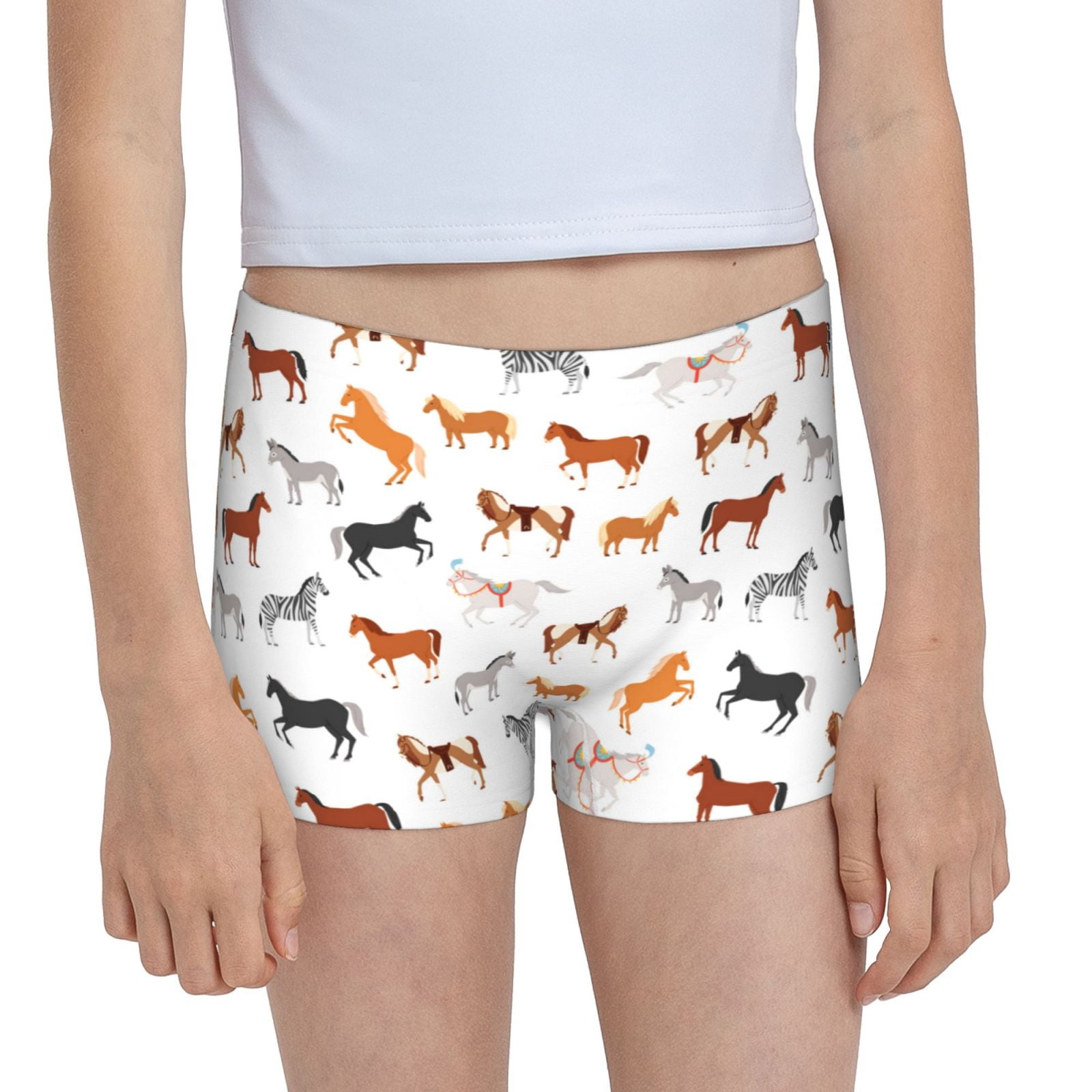 Easygdp Horses Girls Hipster Cotton Underwear Little Girls' Underwear