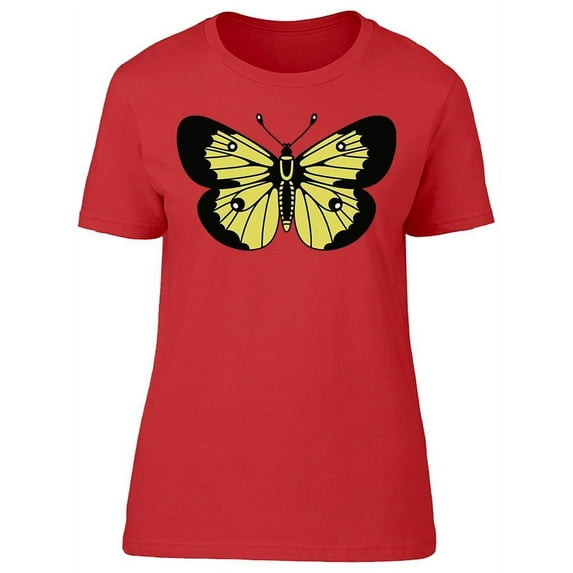 Flat Style Butterfly Design T-Shirt Women -Image by Shutterstock, Female Large