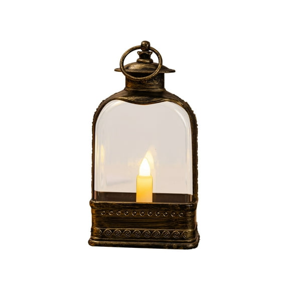 Flat Style LED Lantern – Flameless Electronic Oil Lamp for Christmas, Halloween, Dining Table & Home Decoration