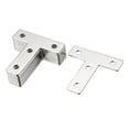 thumbnail image 1 of Flat T Shape Repair Mending Plate, 60x60x2mm, Carbon Steel Joining Bracket Support Brace, 10 Pcs, 1 of 3