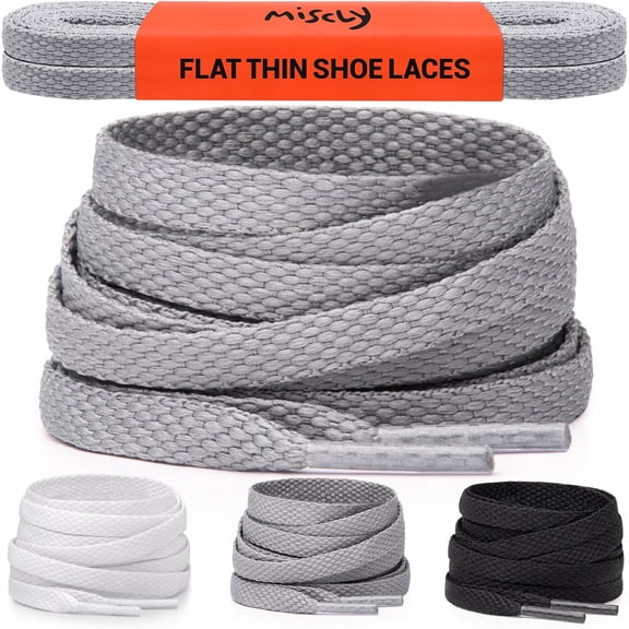 Flat Thin Shoe laces for Sneakers, Running Shoes,  and Athletic Shoes