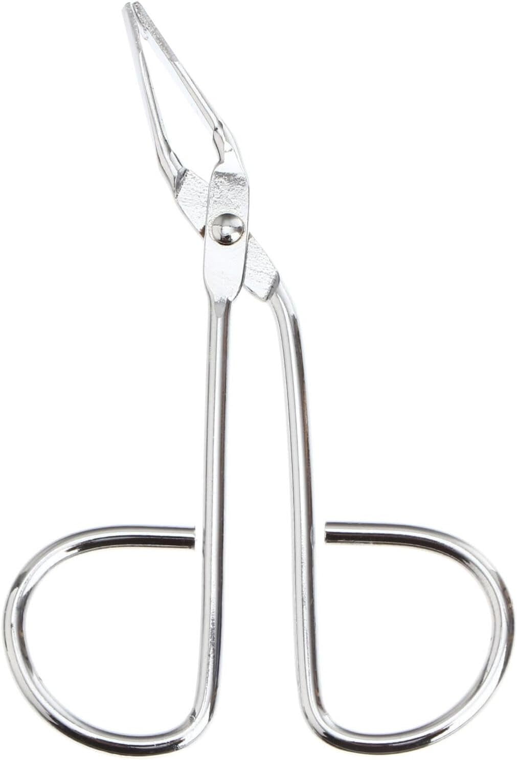 Flat Tip Tweezer 1Pcs Stainless Steel Eyebrow Tweezers Flat Tip Tweezers Hair Plucker Facial Hair Plucker Eyebrow Remover for Men Women Silver Scissor Handle Twizer