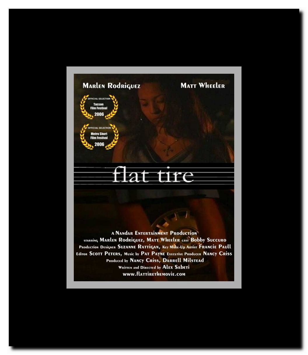 Flat Tire Framed Movie Poster