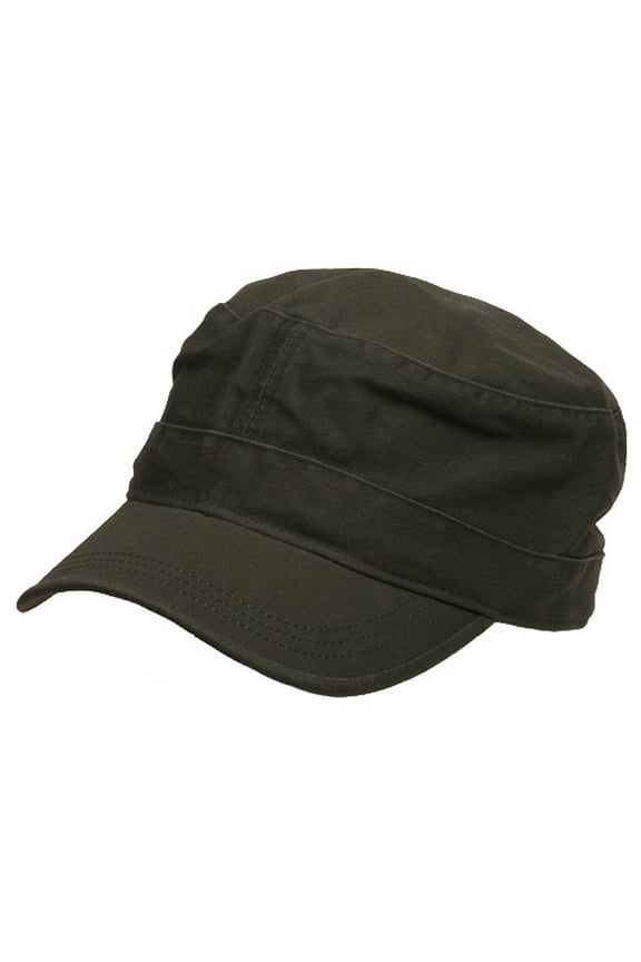 Flat Top Army Cap - Olive