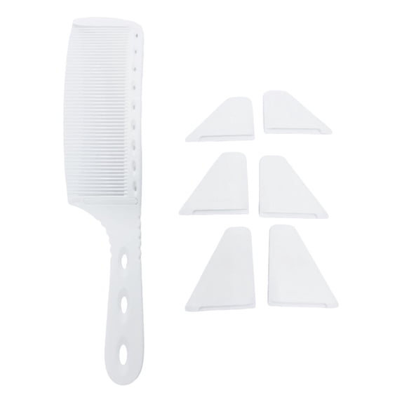 Flat Top Comb Durable Curved Barber Comb for Hairdresser Home Use Hair Salon White