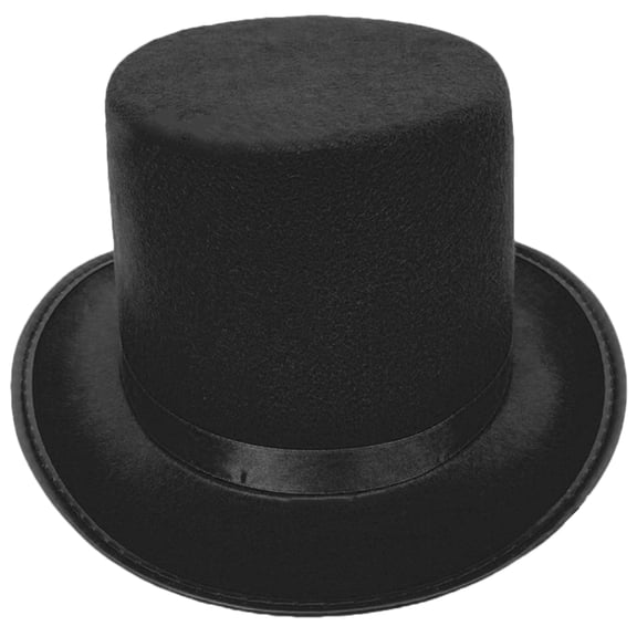 Flat Top Hat Adult Magicians Hat Cosplay Party Hat Unisex Nonwoven Gentleman Hat