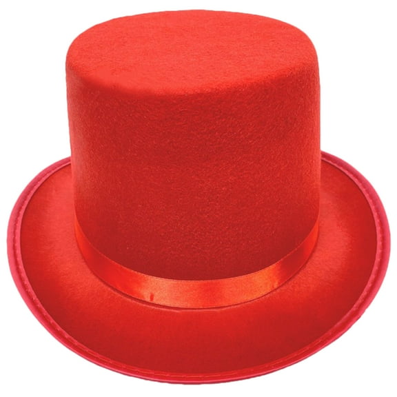 Flat Top Hat Adult Magicians Hat Cosplay Party Hat Unisex Nonwoven Gentleman Hat
