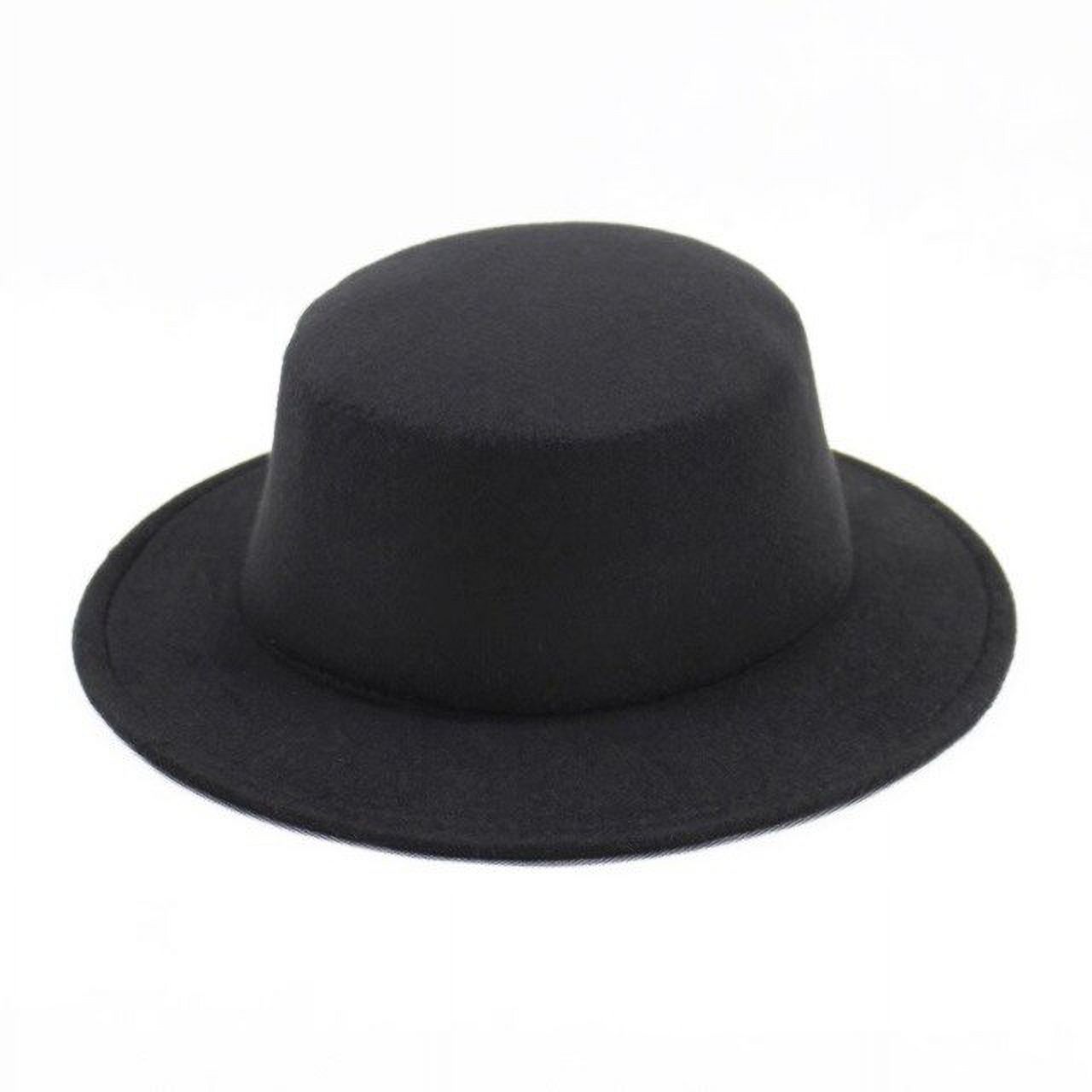 Flat Top Hat Uni Solid Jazz Hat Elegant English Wide Brimmed Women s flat-top-hat-uni-solid-jazz-hat-elegant-english-wide-brimmed-women-s
