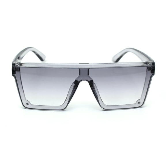 Flat Top Horn Rim Squared Mens Gangster Sunglasses Slate Grey