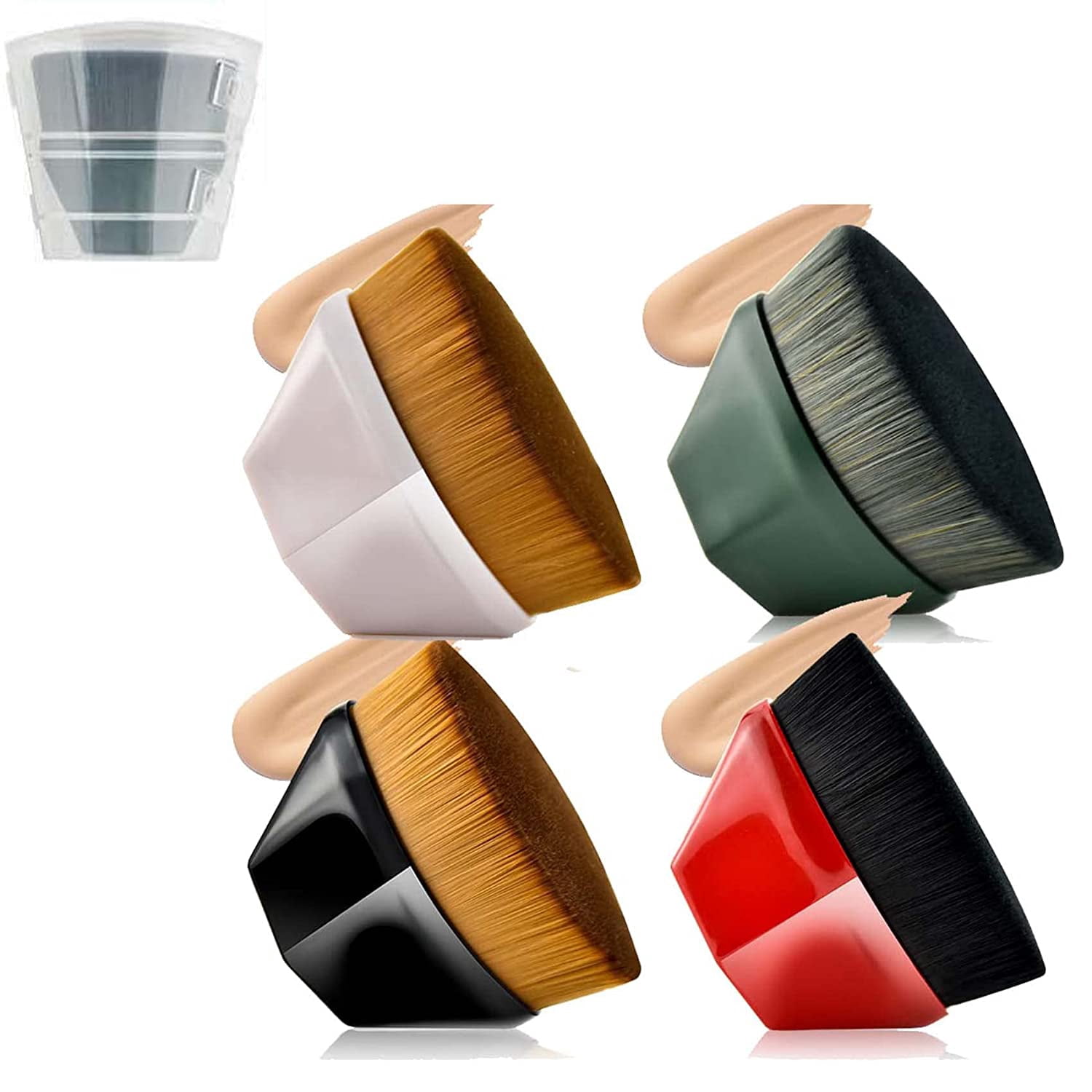 HAPPITON Flat Top Kabuki Foundation Pinsel – Synthetisch, Dicht, Für Makelloses Make-up