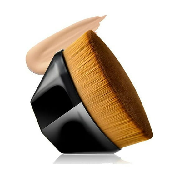 Flat Top Kabuki Foundation Brush, Flat Top Makeup Brush, Flat Kabuki Brush, Foundation Makeup Brush Flat Top, Mama Makeup Brush, High Density Seamless Foundation Brush (black)