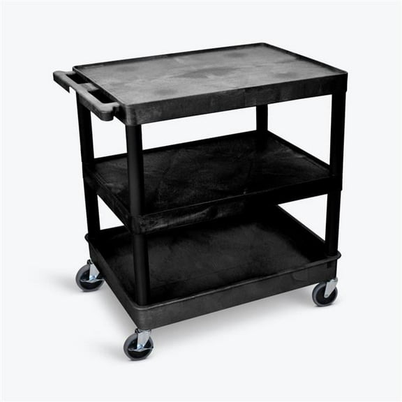 Flat Top & Middle with Tub Bottom Shelf Cart - Large