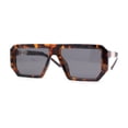 thumbnail image 1 of Flat Top Mobster Angular Modern Metal Hinge Racer Sunglasses Tortoise - Black, 1 of 4