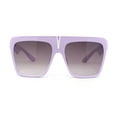 thumbnail image 1 of Flat Top Oversized Rectangular Plastic Retro Racer Fashion Sunglasses Lavender - Purple, 1 of 1
